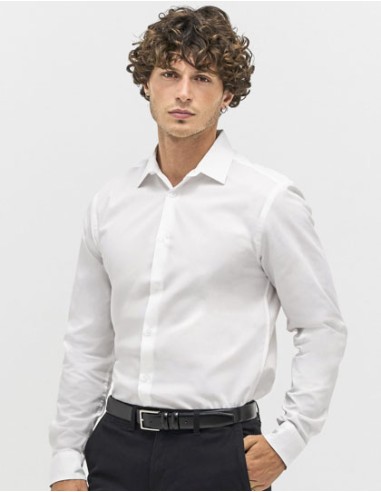SOL-04770-Mens Poplin Shirt Long Sleeve Bailey